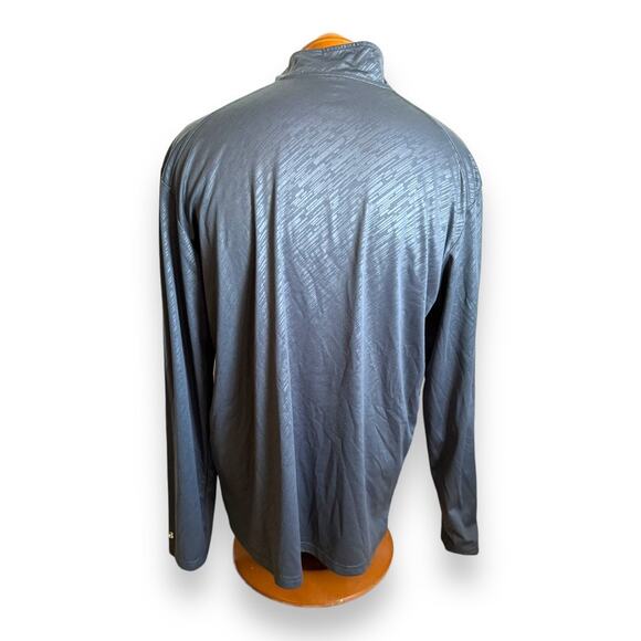 Badger Sport Mens Pullover Sz XL Gray Collins Hill High Green Logo Lightweight - Picture 4 of 7